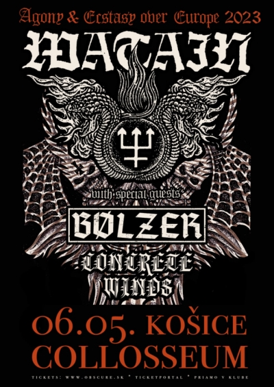 WATAIN, BØLZER, CONCRETE WINDS - Košice