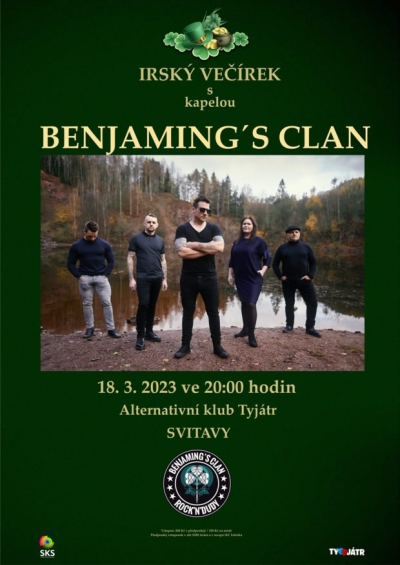 Irský večírek s kapelou BENJAMING´S CLAN