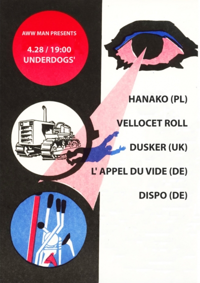 Post-punk night w/ Hanako (PL) / Vellocet Roll / Dusker (UK) / L'Appel Du Vide (DE) / Dispo (DE)