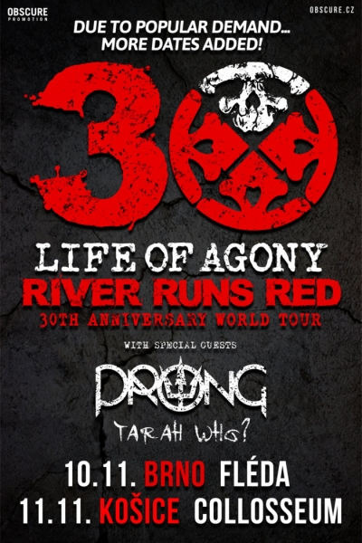 LIFE OF AGONY, PRONG, TARAH WHO? - Košice