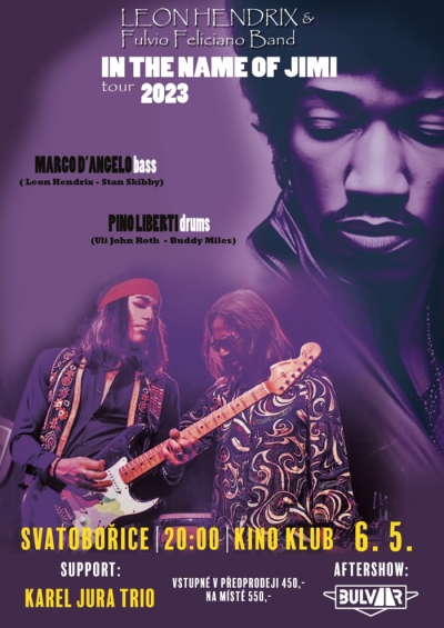 Leon Hendrix & Fulvio Feliciano Band - In The Name Of Jimi tour 2023 - Svatobořice