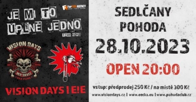 E!E & Vision Days - Je Mi To Úplně Jedno tour 2023 - Sedlčany