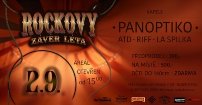 Rockový závěr léta 2023 | PANOPTIKO | ATD | RIFF | LA SPILKA