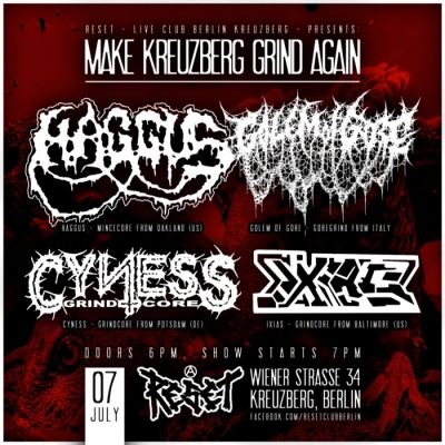 HAGGUS (US) +GOLEM OF GORE (Italy) + IXIAS (US) + CYNESS (Potsdam)