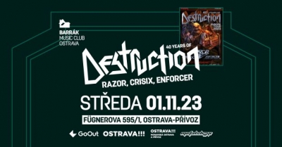 Destruction + Whiplash + Razor + Enforcer + Crisix /// Ostrava 2023