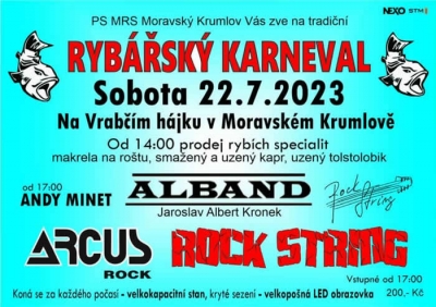 RYBÁŘSKÝ KARNEVAL - Rock String + Alband + ARCUS rock + Andy Minet /// Moravský Krumlov