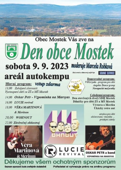 Den obce Mostek 2023