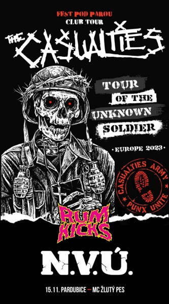 The Casualties - Tour Of The Unknown Soldier Europe 2023 - Pardubice