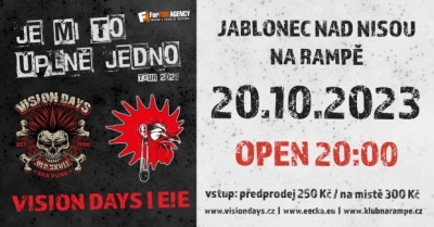 E!E & Vision Days - Je Mi To Úplně Jedno tour 2023 - Jablonec nad Nisou