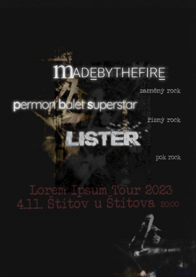 PERMON BALET SUPERSTAR & Madebythefire - LOREM IPSUM TOUR 2023 - Štítov