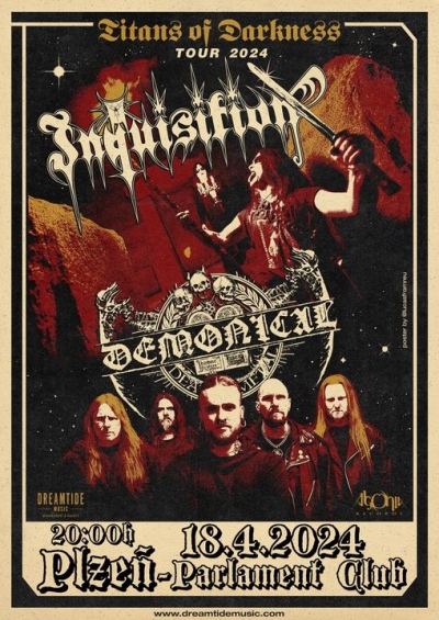 Inquisition + Demonical - TITANS OF DARKNESS TOUR 2024 - Plzeň