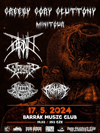 Putridity, Indecent Excision, Pighead - GREEDY GORY GLUTTONY MINITOUR 2024 - Ostrava