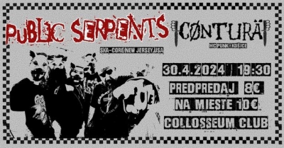 PUBLIC SERPENTS [USA] + Cønturä - Košice 2024