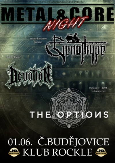 METAL&CORE NIGHT | THE OPTIONS, GENOTHYPE, DEVOTION