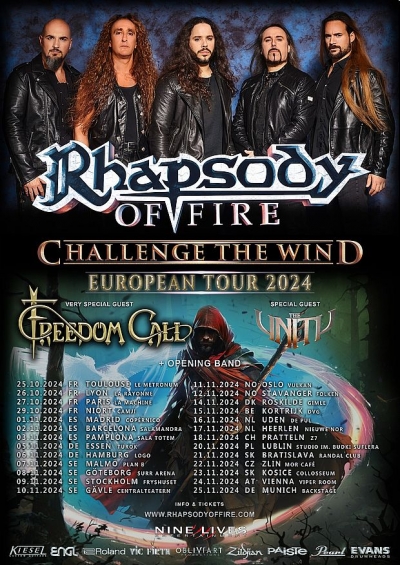 RHAPSODY OF FIRE - Challenge The Wind European Tour 2024 - Bratislava