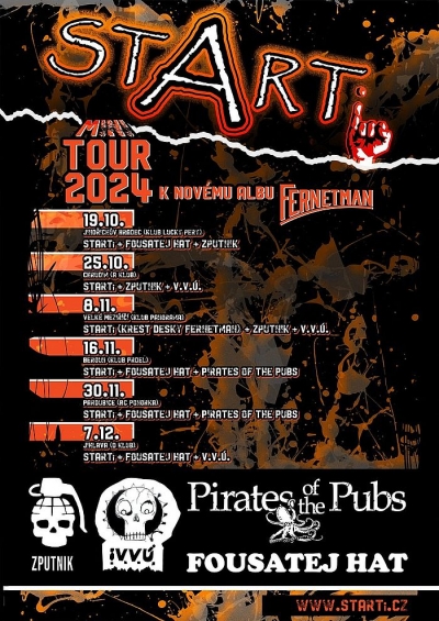 Fernetman tour 2024 - STARTi, Pirates of the pubs, Fousatej hat - Beroun