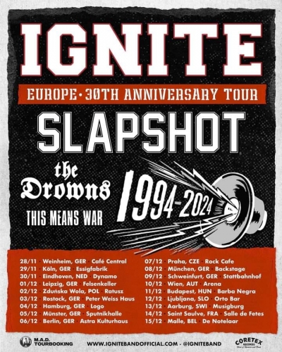 Ignite & Slapshot - Europe 30th anniversry Tour 2024 - Berlín