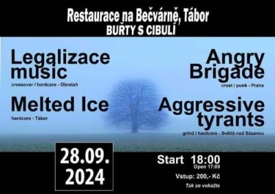 Legalizace music & Aggressive Tyrants & Melted Ice & Angry Brigade - Tábor 2024