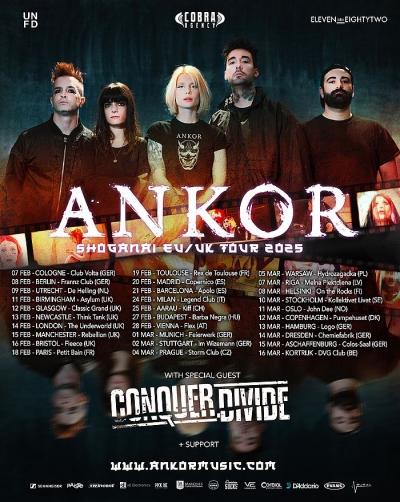 ANKOR & Conquer Divide - „SHŌGANAI TOUR 2025“ - Praha