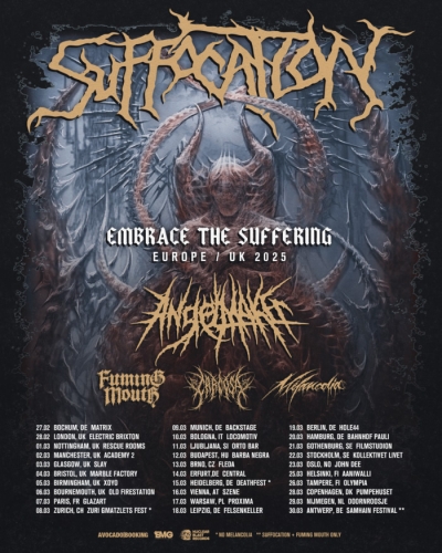 Suffocation - Embrace The Suffering Europe/UK Tour 2025 - Mnichov