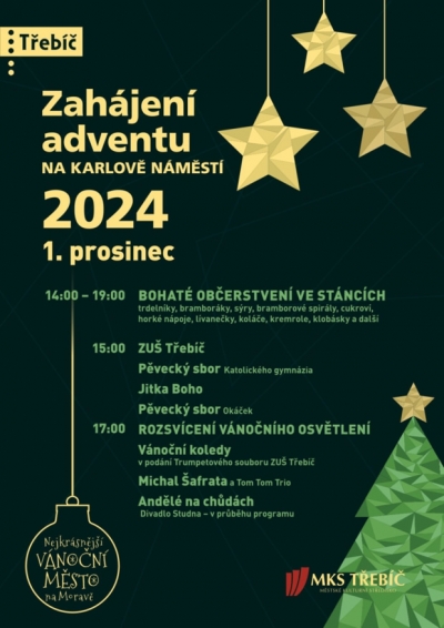 Zahájení adventu na Karlově náměstí 2024