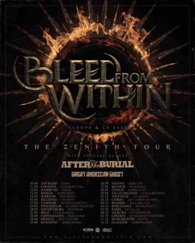 Bleed From Within - The Zenith Europe & UK Tour 2025 - Berlín