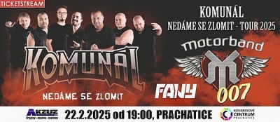 Komunál & Motorband - Nedáme se zlomit Tour 2025 - Prachatice