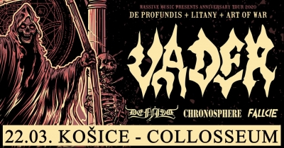 (ZRUŠENO) VADER / Defiled / Chronosphere / Fallcie - Košice