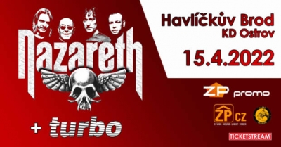 (ZRUŠENO) Nazareth (GB) + Turbo - Havlíčkův Brod