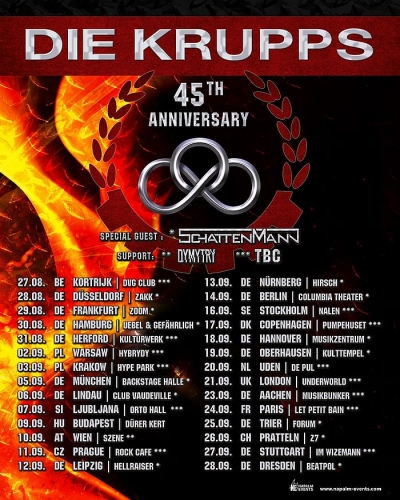 Die Krupps - 45TH ANNIVERSARY TOUR - Varšava