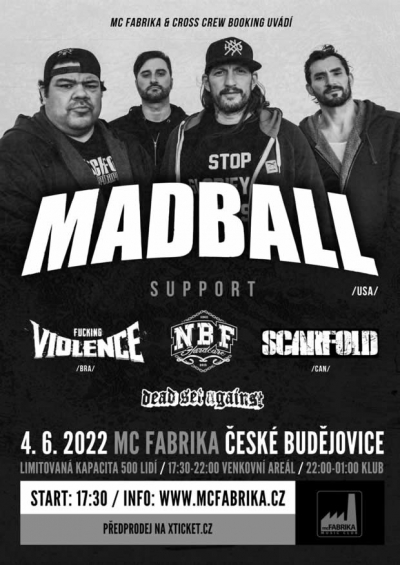 (ZRUŠENO) MADBALL (USA) v Českých Budějovicích