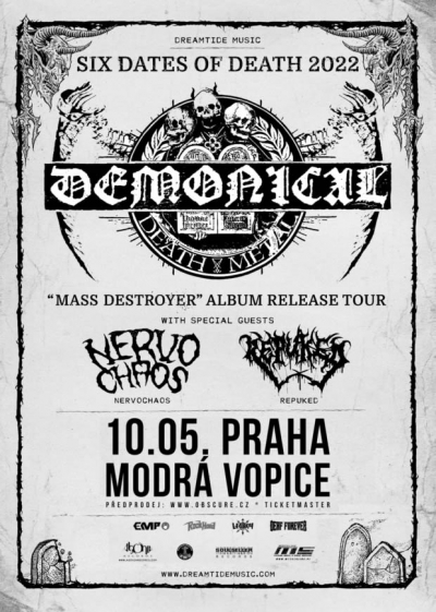 DEMONICAL, NERVOCHAOS, REPUKED - Praha