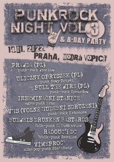 (ZRUŠENO) PUNKROCK NIGHT VOL.3 & B-DAY PARTY