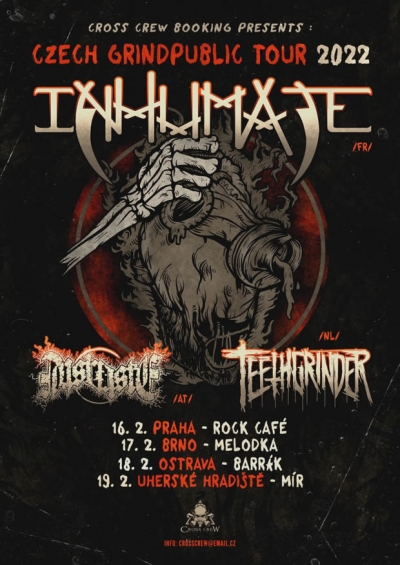 Czech Grindpublic Tour 2022 (Inhumate+Teethgrinder+Distaste) - Praha