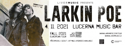 Larkin Poe v Lucerna Music Bar