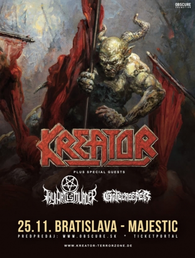 KREATOR, THY ART IS MURDER, GATECREEPER - Bratislava