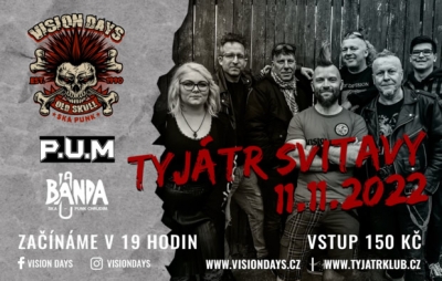 PUNK ve Svitavách (VISION DAYS + BANDA + P.U.M.) / Tyjátr / Svitavy