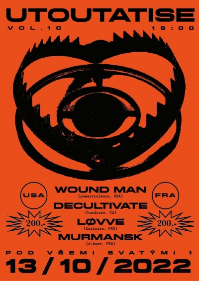 U TOUTATISE vol.10: Wound Man (USA), Decultivate, LØVVE (FRA), Murmansk (FRA)