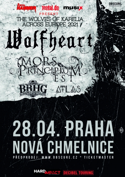 (ZRUŠENO) Wolfheart, Mors Principium Est, Bloodred Hourglass, Atlas - Praha