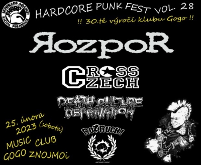 HARDCORE PUNK FEST 2023 (VOL. 28) - Výročí 30let klubu Gogo!!